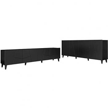 Conjunto de salón Charlotte 182, Muebles ES, Aglomerado laminado, MDF, 83 x 42cm