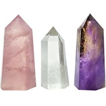 Faceted Prism Bars for Reiki and Chakra Healing Set of 3