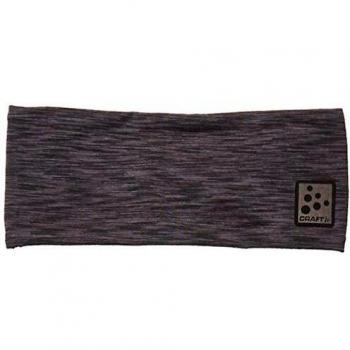 Cinta de cabeza Craft Microfleece negra y gris