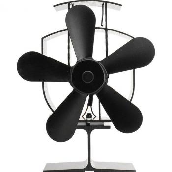 Ventilateur de poêle à bois silencieux Ecofan noir