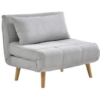 Fauteuil multifonction gris clair CHILA
