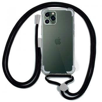 Protection Noire Stylée avec Fil d’Accessoire pour iPhone 14 Pro