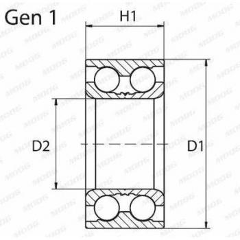 Roulement de roue RENAULT,DACIA,CLIO II (BB0/1/2_, CB0/1/2_)