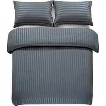 Moonlight20015 Dark Grey Super King Size Duvet Cover Set