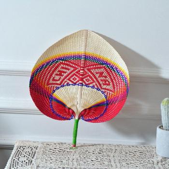 Ventilador de bambú arco iris para bodas