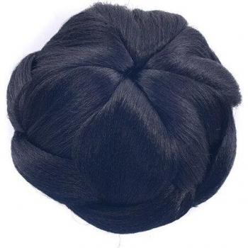 Chignon Floral Tresse Heat‑Résistante Clip – Blancs