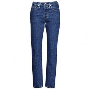 Levi's 501 Crop Boyfriend Jeans Femminili 35 Bianco e Argento