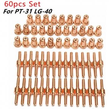 85Pcs Plasma Cutting Electrode and Shield Cups for LG-40 PT-31 CUT-40 CUT-50D CT-312