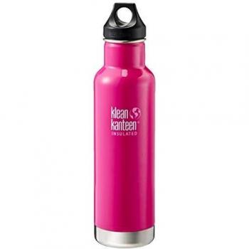 Bouteille d’eau isotherme Klean Kanteen, double paroi en acier inox, 590 ml, couleur orchidée sauvage, avec bouchon à boucle