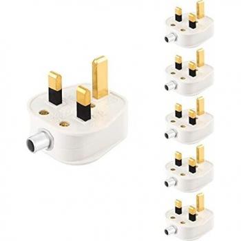 Quazilli 6‑Pack 3‑Pin 13A UK Mains Plug Bundle