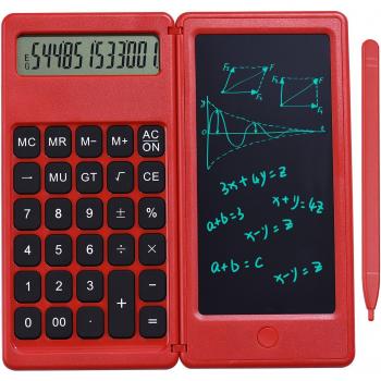 Stylus-Enabled Foldable Calculator and Writing Tablet