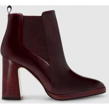 Tacones botines mujer Lodi charol color burdeos
