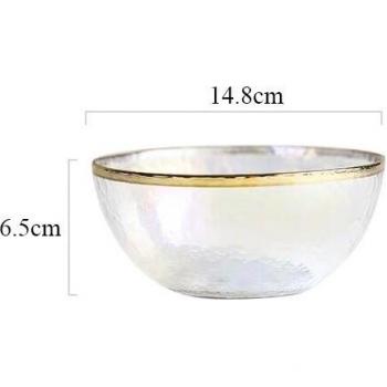 Transparent Hammer Grain Dessert Plate