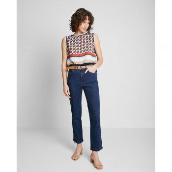 Denim Flare Trucco con Cremallera Acampada