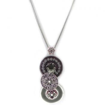 Lila Designer-Halskette „Byzance“
