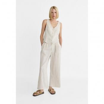 Stradivarius Striped Linen Blend Culottes