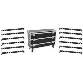 Eurolite Set 12x LED BAR-12 QCL RGBA Leiste + Case L