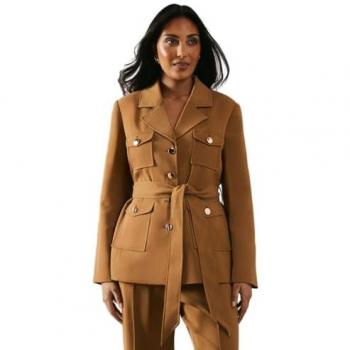 Petite 4-Panel Military Windbreaker for Women
