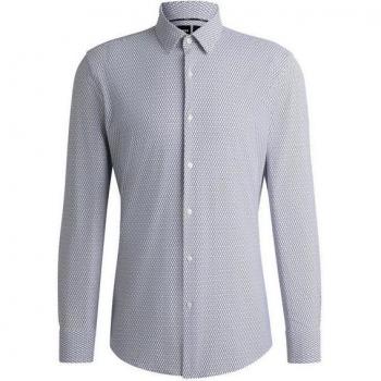 Camicia Hank Kent Blu Sottile e Lunga