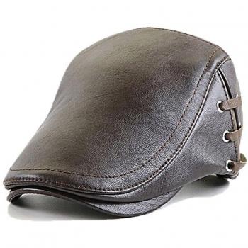 Men's Casual PU Leather Cap