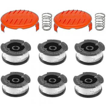 Pack 6 spirales – 2 couvercles de ligne pour tondeuse Black Decker
