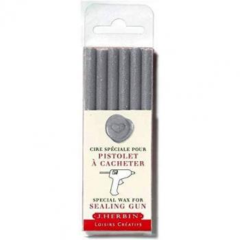 Silberner Siegellack für Pistole, 5 x 6 Stück