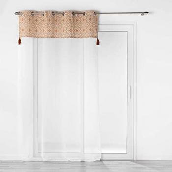 Rideau Voilage Samira – 140×240 cm, finition Terracotta, œillets décoratifs