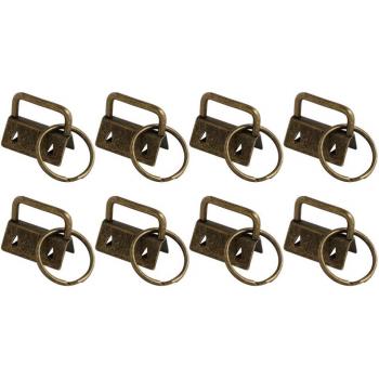 Fob Bracelet Porte‑Clés Tissu 50 pièces – Lanière de Bagage 25 mm Argent