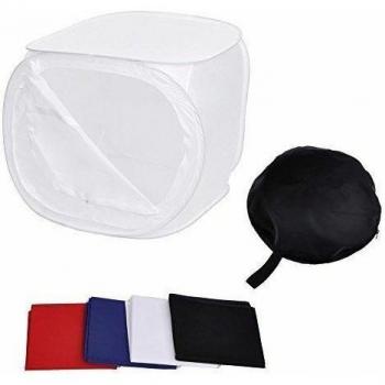 Cube Photo Compact 16 – Boîte Molle Pliable 40x40 cm avec Arrière-plans