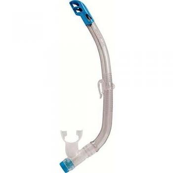 Cressi Top Snorkel Tube respiratoire Mixte, Transparent/Aquamarine, Taille Unique