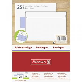 Enveloppes C6 blanches avec fenêtre auto-adhésives 20 pcs