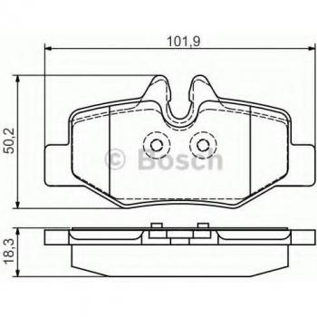 BOSCH Rear Axle Brake Pad Set 0 986 495 088