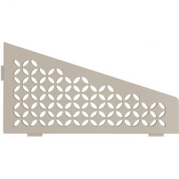 Cream Aluminum Quadrilateral Corner Shelf by Schluter