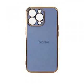 A12 5G BrightGlow Blue Gel Case Featuring Gold Border