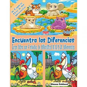 Encuentra las Diferencias: Mi Gran Libro de las Diferencias, Busca y Encuentra Libros Niños 5 años, Pasatiempos niños 6 años, libro con 10,12,15,20 diferencias para niños,niñas y infantiles