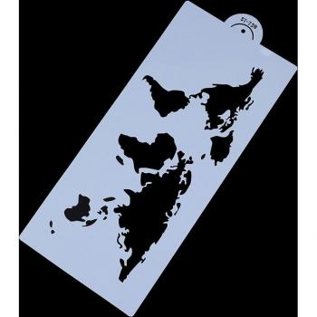 World Map Lace Template for Cakes