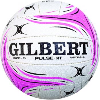 Women’s Pulse XT Match Netball by Gilbert, Colorway: White/Pink/Black