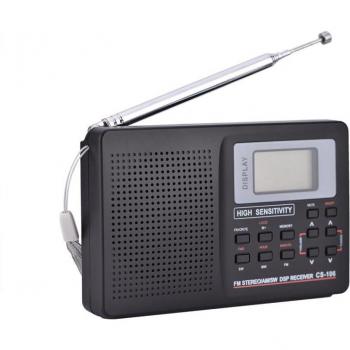 Pocket-Sized FM/AM/SW/LW/TV Radio with Earphone
