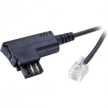 Vivanco 3m Telefonkabel schwarz RJ-11 TAE-F
