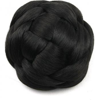 Soowee Postiche Tressée Multi‑Couleurs 6 Tons – Chignon Tricoté Blond Donut Rouleau