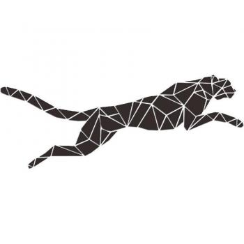 Self-Adhesive Leopard Wall Mirror Decor