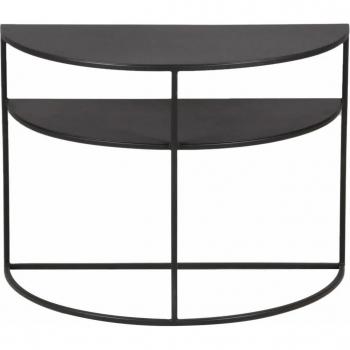 Table bout de canapé métal noir Zago Grayson demi-cercle