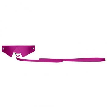Rosa Kunstleder-Kragenleine 75 cm – Einzelsendung
