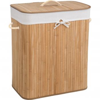 Beige Hamper Basket with Removable Laundry Bag