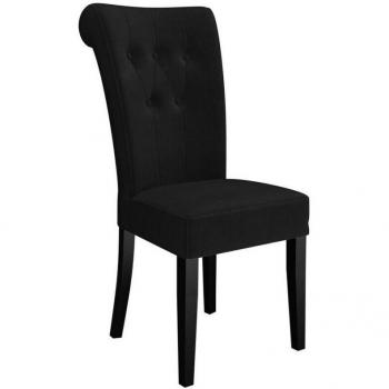 Chaise Élégante Racine 107, Noir, 100x51x66cm
