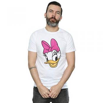 Daisy Duck Head Print T-Shirt, Men’s White – Disney
