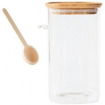 Recipientes de Vidrio Pebbly con Cuchara Medidora