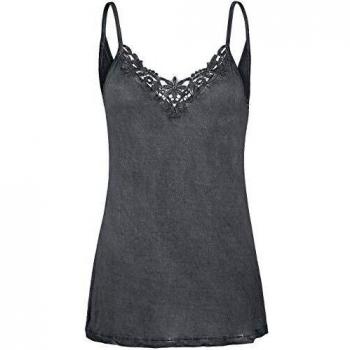 Black Premium Heaven In Her Arms Top Gris Oscuro para Mujer XXL