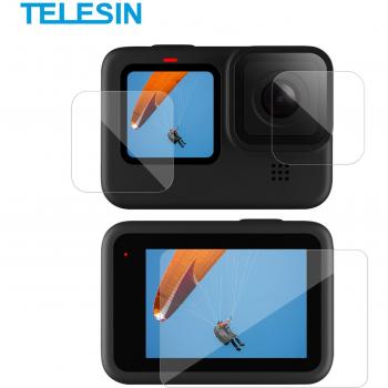 Protecteur d'objectif en verre trempé TELESIN pour GoPro Hero 9 Black