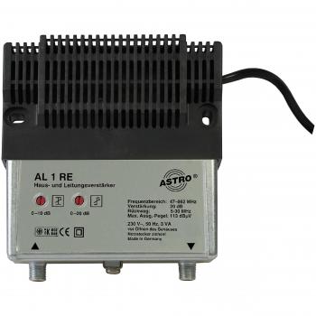 Astro Strobel Haus­Verstärker AL 1 RE 20 dB F‑Connector BK – Produktcode 4026187150389